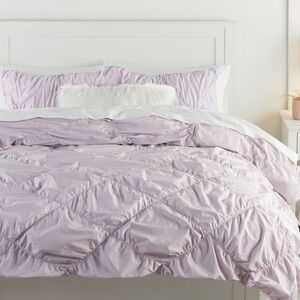 Pottery Barn Teen Ruched Diamond Dusty Iris Comforter XL Twin Set